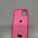 Jusy Case for iPhone 13, Cute Heart with 3D Heart Stand Slim Fit Liquid Silicone Soft Anti-Scratch Microfiber Lining Shockproof Protective Phone Cover for Girly Women Case - Hot Pink