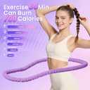 Upgraded Weighted Hoop for Adults - 3.3lb Soft Spring Fitness Hoop for Weight Loss - Foldable Exercise Hoop for Beginners & Home Travel Use