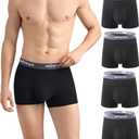 wirarpa Men's Underwear Micro Modal Trunks Soft Microfiber Boxer Briefs 4 Pack Size L
