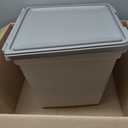 Amazon Basics Airtight Dog Food Storage Container with Scoop and Wheels, 69 QT, Gray