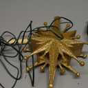 2025 Upgraded Christmas Tree Topper Projector Light with Rotating Bright LED & Wide Coverage, Universal Fit for Any Height Tree, Easy Install, Stable Base, Holiday & Party Decorations (Starlight Gold)