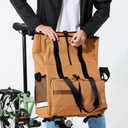 Vincita Voyage Atlas Front Bag for Brompton Largest Expandable Touring Carrier with Frame Fits 16" Laptop, Quick-Access Zipper & Rain Cover Compatible with S, M, H, P Handlebars (Black)
