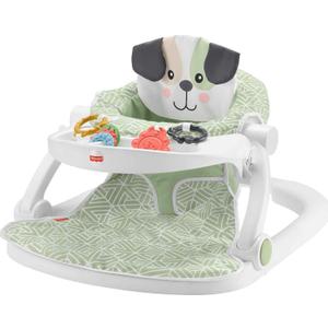 Fisher-Price Portable Baby Chair Sit-Me-Up Floor Seat with Snack Tray and Developmental Toys, Puppy Perfection