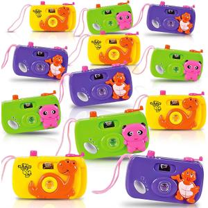 ArtCreativity Kids Camera Toy Set with Images in Viewfinder (12PCs) Pretend Play for Toddlers, Great for Birthday Party Favors for Kids 3-5, Goody Bags Birthday Gifts, Goody Bag Stuffers