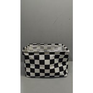 Rectangular Storage Basket Collapsible Organizer Bin Waterproof Toy Box for Organizing Home/Dorm/Kitchen/Pet/Office/Closet/Shelf/Gift Baskets (Racing Flag)