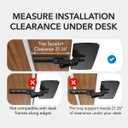HUANUO Under Desk Keyboard Tray, 25 x 9.8 Inch Slide-Out Drawer, 25"W x 9.84"D