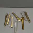 Vesici 8 Pieces Mini Serving Tongs Small Tongs Serving Utensils, Ice Tongs Mini Sugar Tongs, Small Tongs for Appetizers, 5 Inch and 4 Inch(Gold)