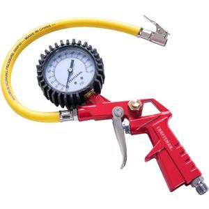 CRAFTSMAN Inflator Gun, 0-150 PSI, 3-in-1 Multi-Function Gauge, Air Chuck and Relief Valve, Cold-Resistant 12-in Inflation Hose, Versatile Attachments, and 1/4-in NPS Male Threads