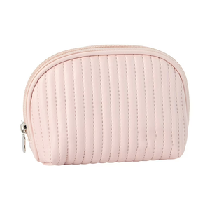 Cute Makeup Bag Mini Cosmetic Pouch for Women Small Quilted Beauty Bag Handy Zipper Pouch Cosmetic Bag Cosmetic Bag, Pink