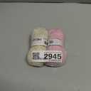 2 x Silver Sparkly Chainette Yarn,3.5oz/98g 158yds Yarn for Crocheting and Knitting (49 Ecru, 1 Pack), (Mix Colors)