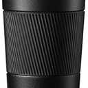 Car Coffee Cup 510ml Travel Mug Stainless Steel Thermal Insulated Coffee Cup - Vacuum Insulation Water Bottle for Hot and Cold Water Coffee and Tea Black Mug Cafeteria Coffee Cup with Lid