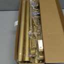 Gold Extra Long Curtain Rod 30 to 240 inch, Heavy Duty Curtain Rods for Windows with Modern End Caps, 1 inch Drapery Rods Set for Outdoor Patio, Adjustable Curtain Rod for Room, Gold