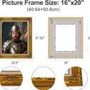 ArtXO 16x20 Antique Gold Canvas Frame, 2.85" Wide Ornate Wood Wall Decor