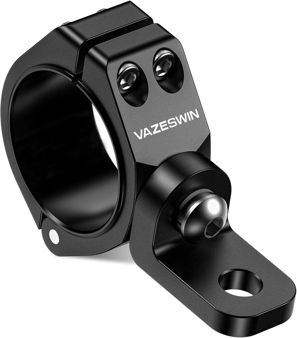 Aluminium Alloy UTV Whip Light Mount, Solid Heavy-Duty CNC Machined UTV Flag Mount, 360 Rotating Adjustable Light Bar Mounting Bracket for 1.5" / 1.75" / 1.85" / 2" / 2.1" Roll Cage (1 PC)