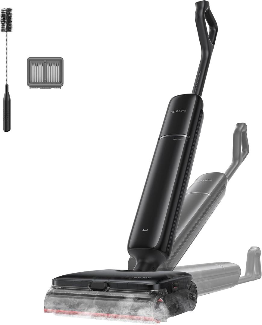 DREAME Aero Pro Steam Wet Dry Vacuum Mop, 392℉ Steam Cleaning, 28kPa Suction, 3.88in Ultra-Slim Vacuum Mop Combo, 0 Hair Tangle for Pet Owner, Heated Brush Wash, Hot Air Drying, Up to 70min Runtime