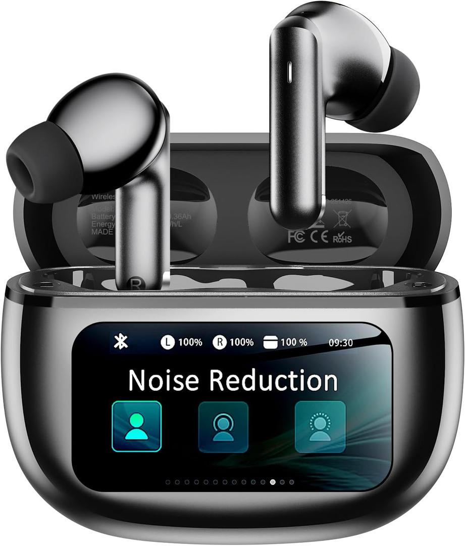 Wireless Earbuds, Ear Buds Active Noise Cancelling with Charging Case, 6.0 Bluetooth Earbuds with AI Clear Calls, 40H Playtime for Sports & Working, Stereo Sound Headphones for iPhone/Android/iPad (Black) Wireless Earbuds, Ear Buds Active Noise Cancelling with Charging Case, 6.0 Bluetooth Earbuds with AI Clear Calls, 40H Playtime for Sports & Working, Stereo Sound Headphones for iPhone/Android/iPad (Black)
