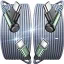 AINOPE USB C to USB C Cable 10FT 2Pack 60W Type C Cable Righe Angle for iPhone 16 Pro Max Charger Fast Charging Long Charger Cord Cable 10FT Compatible with iPhone 16 MacBook iPad Pro Airpods Pixel (Grey)