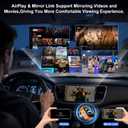 Wireless CarPlay Adapter 4 in 1 Car Screen Mirroring Adapter to Play TV on Car Screen for iPhone & Android, Upgrade Support Airplay&Mirror Link,CarPlay&Android Auto,Wired to Wireless,Plug and Play