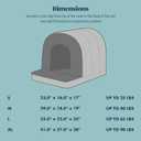 Indoor Dog House - Orthopedic Dog Tent Bed w/Egg-Crate Foam - Pet Bed with Cover Cave - Waterproof Lining - Nonskid Bottom, Ideal for Large Breeds & Fits 36-Inch Crate - 35"x22" (Charcoal)