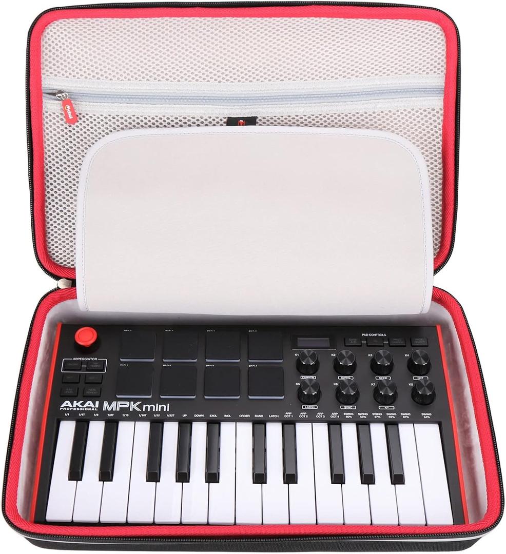 Mchoi Hard Travel Carrying Case for AKAI Professional MPK Mini MK3 / Mini Play USB MIDI Keyboard Controller, Case Only