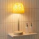 IP65 Waterproof Shower Lamp for Inside Shower, Outdoor Patio Cordless Rechargeable Table Lamp, RGB Ocean Wave Projector, Battery Operated Small Touch Lamps for Kitchen Counter Nightstand Desk Bathroom