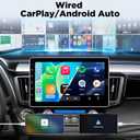 10 inch Single Din Car Stereo 10.1 Touchscreen Radio with CarPlay | Android Auto/Mirror Link/Bluetooth/1080P Screen/EQ Audio/Car Play/SWC +Backup Camera