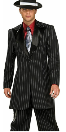Men's That's So Jazz Black and White Zoot Suit Jacket Costume Medium