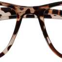 OPULIZE NYX Reading Glasses with Blue Light Blocking for Women Men, Rectangular Frame with UV & Eyestrain Protection, Anti-Glare Computer Gaming Glasses, Brown Tortoiseshell +0.0 (Pack of 1)