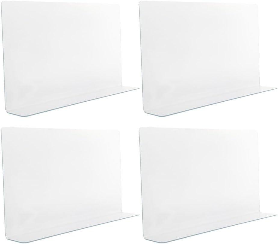 Luxshiny Shower Splash Guard for Bathtub, Transparent Water Barrier Splashproof Baffle 4-Pack Bathroom Sink Splash Guards for Washbasin Tub Protection
