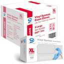 Basic Synmax Vinyl Exam Gloves Disposable Exam Gloves, 4 Mil, Latex & Powder Free, BMPF-3004Blue XL Size Case of 1000