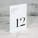 JINMURY White Wedding Table Numbers 1-30 with Stands, 5"x7" White Acrylic Table Numbers, Perfect for Wedding Reception, Party, Anniversary, Event
