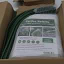 GonLei 10x30FT Garden Mesh Netting Kit Raised Beds (6 Pcs Garden Hoops & 18 Clips) Garden Hoops Plant Row Covers Netting Protection Berry Bush Trees Grass Seed Barrier Net (White)