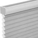 Changshade Cordless Cellular Shades, Light Filtering Honeycomb Shades for Windows, Pull Down Pleated Blinds, Easy to Install for Indoor Windows and French Doors,36" W x 72" H, Grey