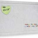 Felt Wall Poster, 23"x15" Photo Board, with 1 Box of 20 Push Pins (Random Color) for Classroom Dorm Wall Decor - Beige