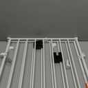 Babelio Baby Gate for Stairs, Kitchen & Doorways, 26-43" W 28" H No Bottom Bar| Easy Installation| One-Handed Operation| Auto-Close| Hardware Mount (Drill Needed) Safety Dog/Pet Gate Indoor (White)