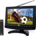 Tyler TTV706 10 Portable Widescreen 1080P LCD TV with Detachable Antennas, HDMI, USB, RCA, FM Radio, Built in Digital Tuner, AV Inputs, AC/DC, (3) Antennas, and Remote Control