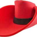FUNSTITUTION Cowboy Hat - Giant Foam Hat - Oversized Cowboy Hat - Red - For Adults and Kids - Hilarious Hat - Large - Polyurethane Foam - All Ages