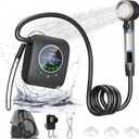 Portable Shower 8000mAh Rechargeable Camping Shower, 6.0L/min Portable Shower Pump, Outdoor Shower for Camping, Hiking, Traveling, Washing