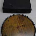 Lazy Susan Turntable Organizer for Table Top, 13 Round Wooden Lazy Susan for Cabinet Kitchen Countertop Pantry Dining Coffee Table for Condiments Spices, Rustic Bathroom Vanity Tray for Soap Candle