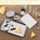 9pcs Korean Sugar Candy Making Tools, Stainless Steel Dalgona Cookie Cutters Set Multi-Shape Biscuit Molds for Baking Cake Decoration Family And Party Game DIY
