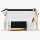 Clear Purse for Women - Stadium Approved Small Crossbody Bag with Zipper, Clear Stadium Bag for Concerts, Sports
