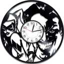 Joker and Harley Wall Clock Xmas Gift for Fan DC Comics Vinyl Record Wall Clock Harley Birthday Gift Idea for Man Movie Original Home Decor Suicide Squad Handmade Clock 12 Inch
