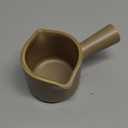 Espresso Measuring Cup, Ceramic Espresso Cup with Handle, Expresso Shots Cups Double Spouts Milk Cup, Espresso Accessories, 3 Oz/ 90 Ml, Brown