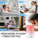 URPOWER 300ml Essential Oil Diffuser: Ultrasonic Aromatherapy Diffuser Quiet Auto Shut-Off, 4 Timer Settings(1H 3H 6H ON) & 7-Color Night Light Humidifier for Yoga Bedroom Living Room Office