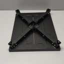 Adjustable Height Aluminum RV Step, Stable Foldable Platform Step Stool, Supports Up to 1,000 lb, Non-Slip Rubber Feet and Platform Mat, Easy to Carry (Black)