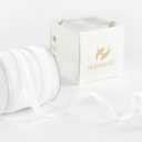 2 x HUIHUANG White Velvet Ribbon 3/8 inch x 25 Yards Single Face Velvet Ribbon for Gift Wrapping, Christmas Tree Ornaments, Wreath Decor, Invitations, Hair Bows, Flower Bouquet, Home Decor