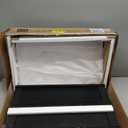 ChooChoo Wood Wall Cabinet with Doors, Medicine Cabinet with Adjustable Shelves Over The Toilet, Hanging Cabinet Wall Mounted for Bathroom, Kitchen, Living Room, Black