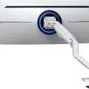 BEWISER Heavy Duty Monitor Arm Mount for 34-49 inches and Ultra 57 inches Screens,Weight Capacity Up to 44 lbs,Full Motion Height Swivel Adjustable Monitor Arm(White)