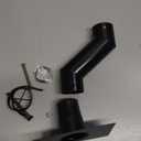 Rain Chain Gutter Adapter, Rain Chain Adapter for Gutter, Curved Spout Rain Chain Installation Kit, Powder Coated Gutter Adapter Set for Gutter Downspout Outlet