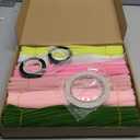 601PCS Complete Pink Pipe Cleaners Flower KitPastel Pipe Cleaners for Flowers, DIY Craft Supplies for Projects, 6 Colors, with Floral Wires, Tape, Glue Sticks, Ribbon, Stamen, Manual & Video Tutorial